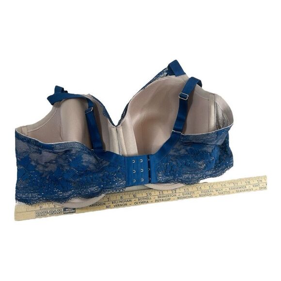 Third Love Turquoise Floral Lace Underwired Bra Size 42F Lightly Lined Lingerie - Picture 3 of 10